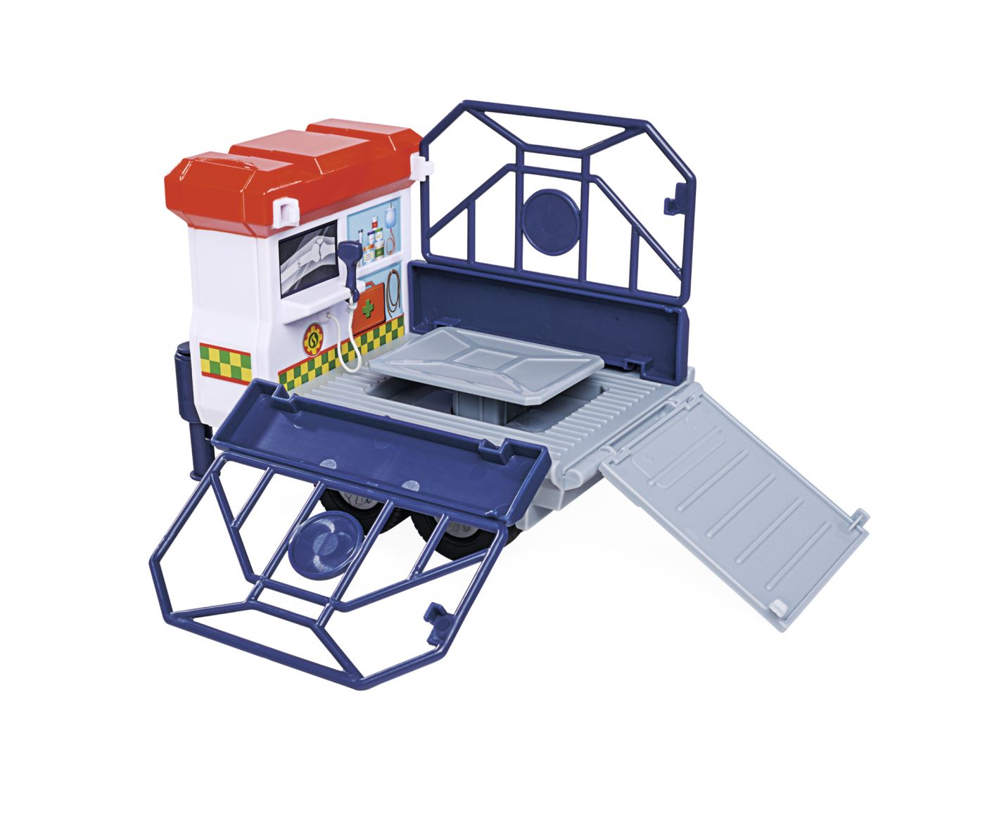 POMPIERUL SAM VEHICUL SALVARE ANIMALE CU FIGURINE SI REMORCA