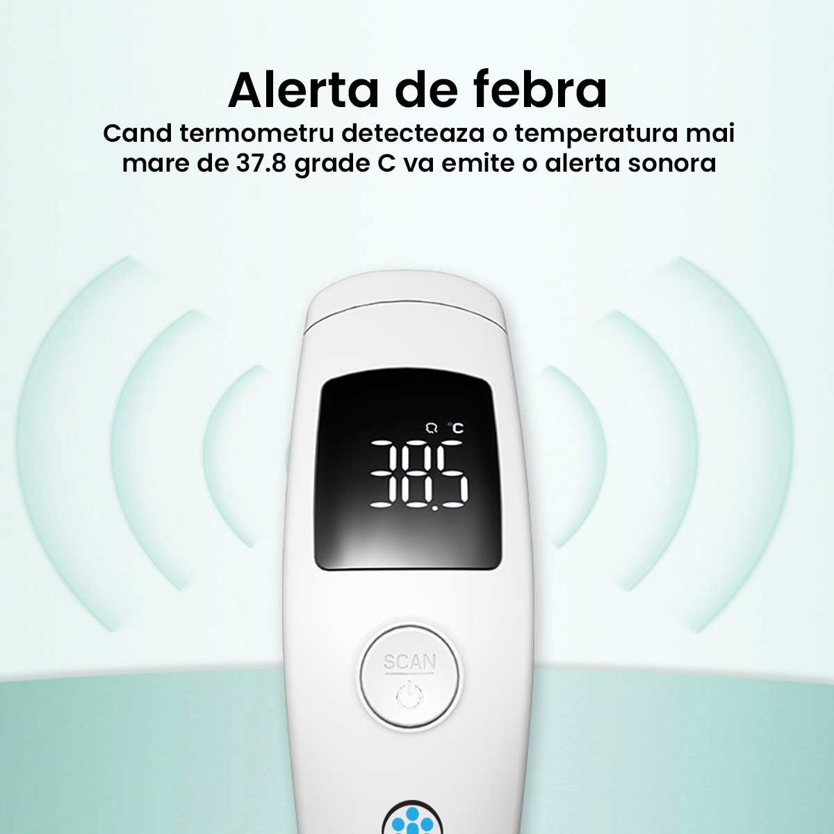 Termometru cu infrarosu KidsCare KCT-607 fara contact, rapid si precis