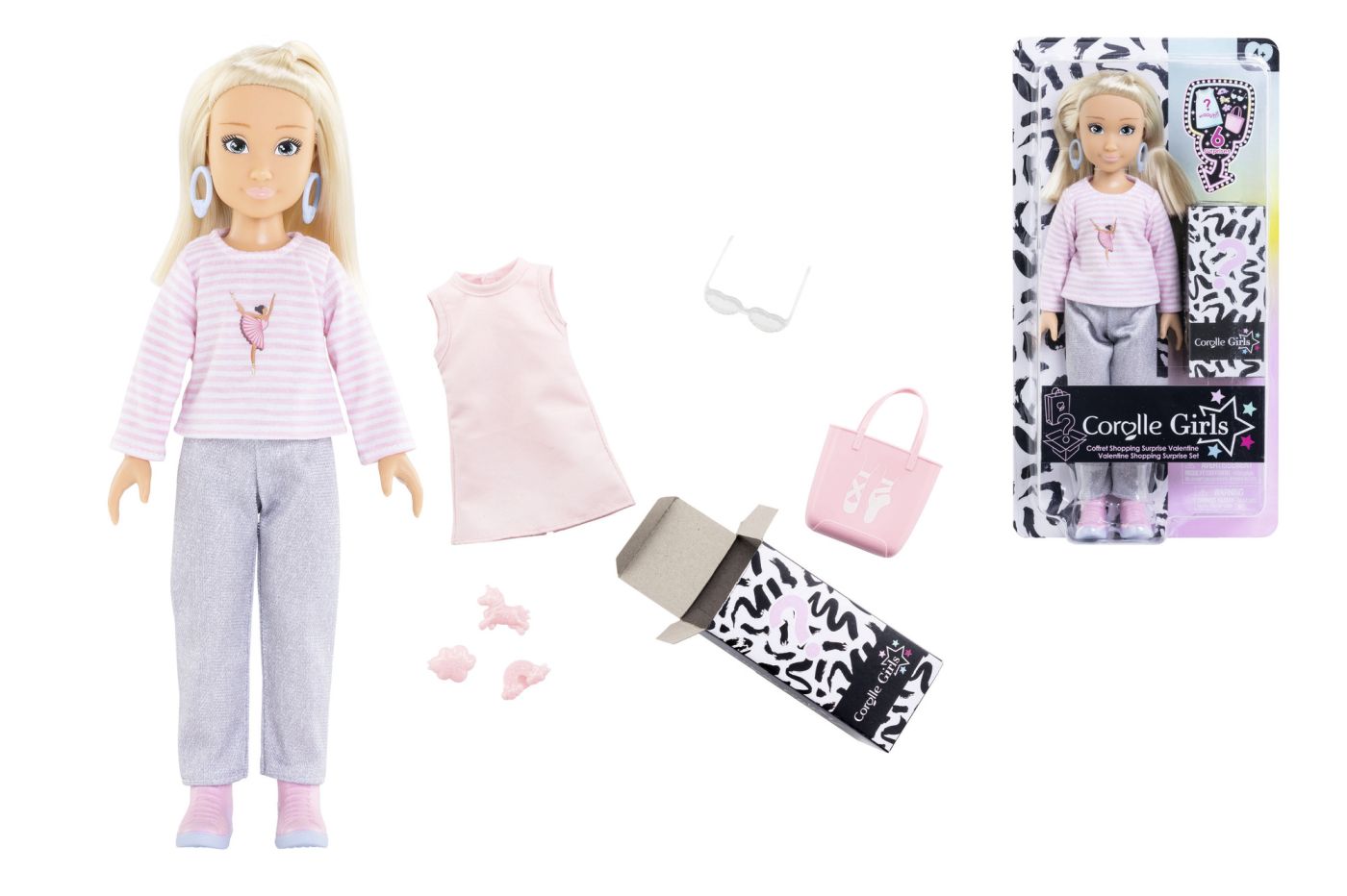 COROLLE SET CUMPARATURI SURPRIZA PAPUSA VALENTINE 28CM