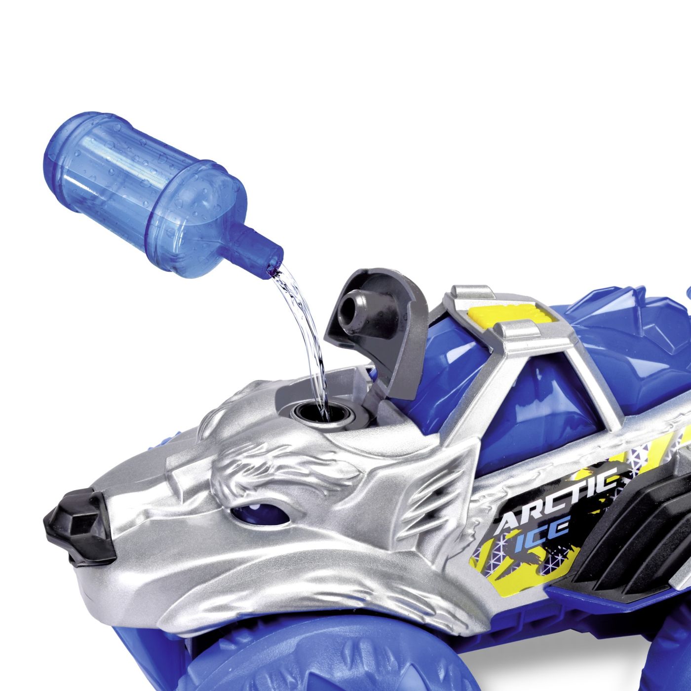 DICKIE MASINA DE TEREN ARCTIC ICE MONSTER CU LUMINI SUNETE SUSPENSII SI FUNCTIE ABUR 25CM