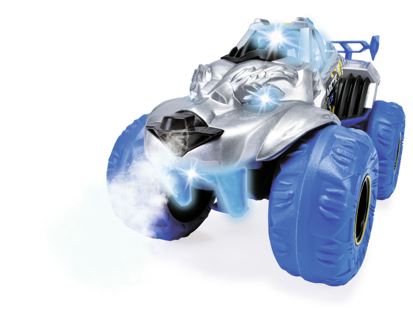 DICKIE MASINA DE TEREN ARCTIC ICE MONSTER CU LUMINI SUNETE SUSPENSII SI FUNCTIE ABUR 25CM