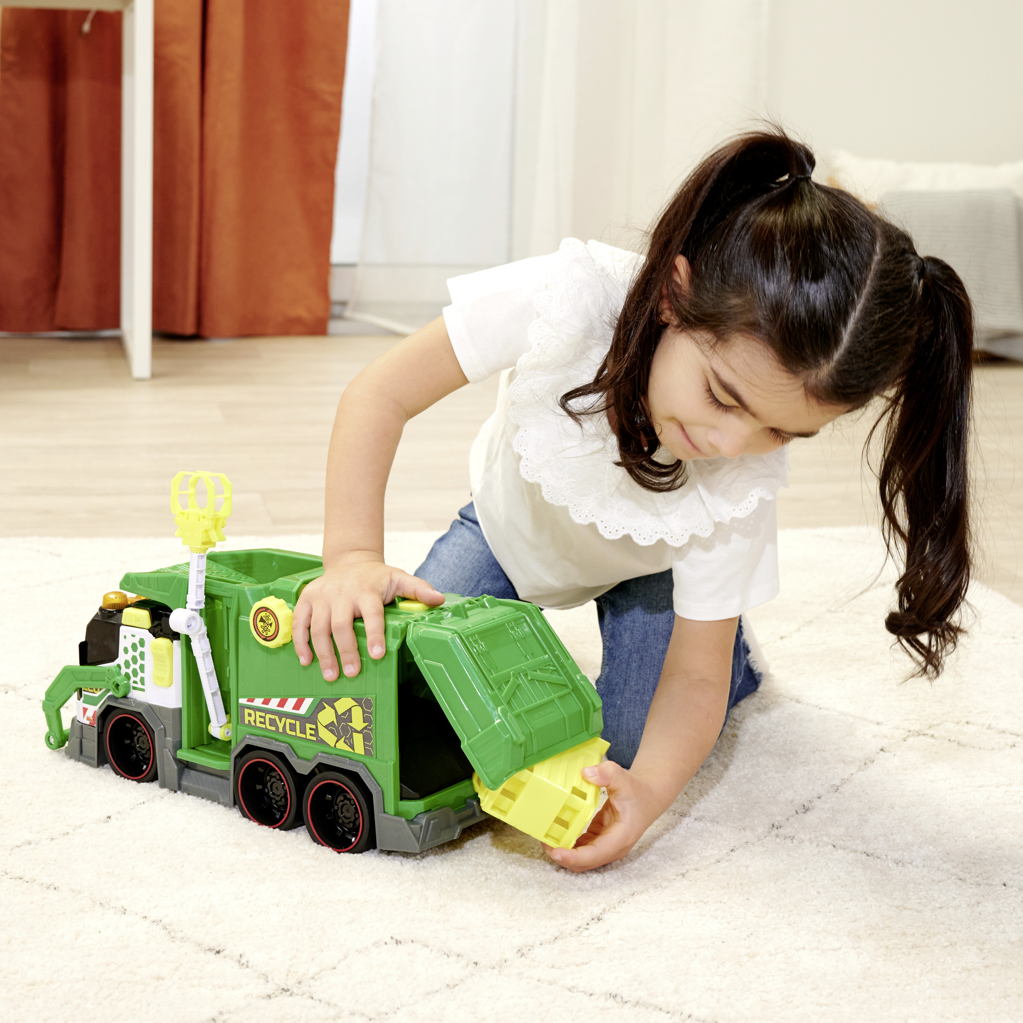 DICKIE TOYS CAMION DE RECICLARE CU LUMINI SI SUNETE 39CM