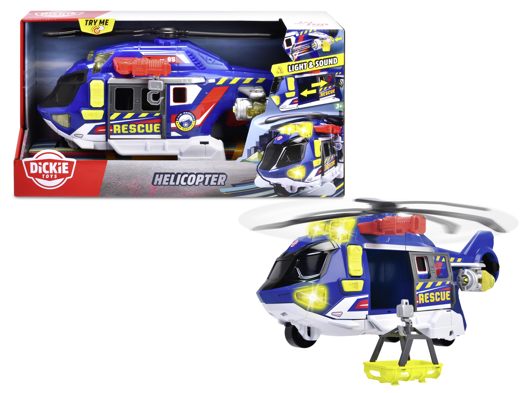 DICKIE TOYS ELICOPTER CU LUMINI SI SUNETE 39CM