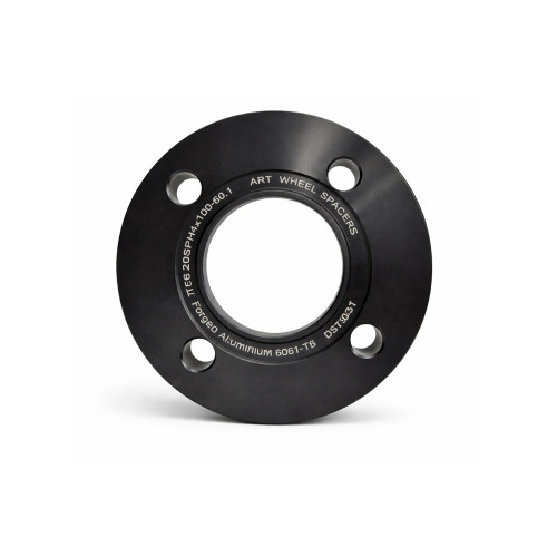 Distanțier jantă auto 20 mm 4x100, centrare 60.1, aluminiu forjat negru