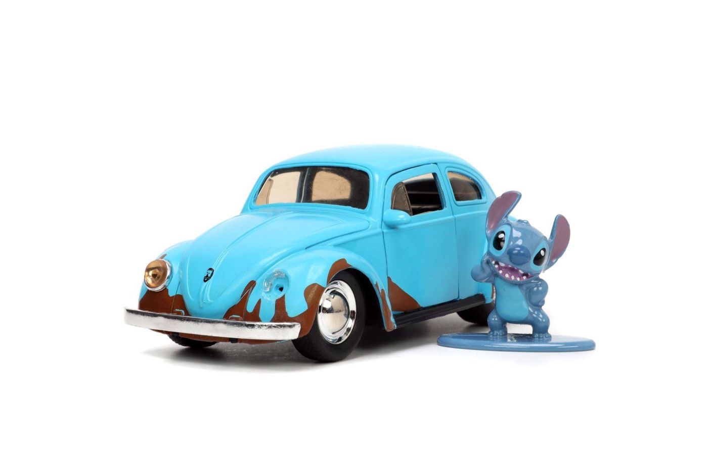 JADA DISNEY STITCH SET FIGURINA STITCH SI MASINUTA METALICA VOLKSWAGEN BEETLE SCARA 1 LA 32