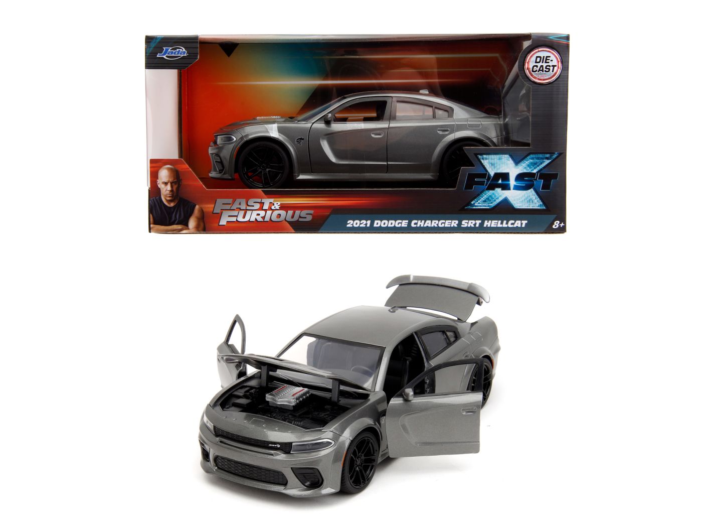 JADA FAST AND FURIOUS MASINUTA METALICA DODGE CHARGER SRT HELLCAT 2021 SCARA 1 LA 24
