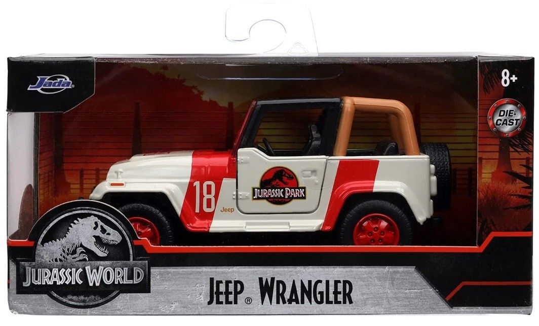 JURASSIC WORLD MASINUTA METALICA JEEP WRANGLER SCARA 1 LA 32