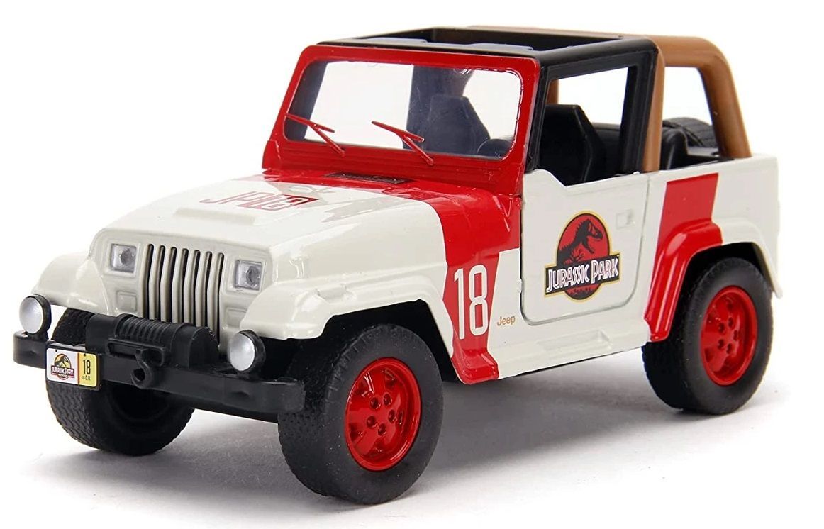 JURASSIC WORLD MASINUTA METALICA JEEP WRANGLER SCARA 1 LA 32