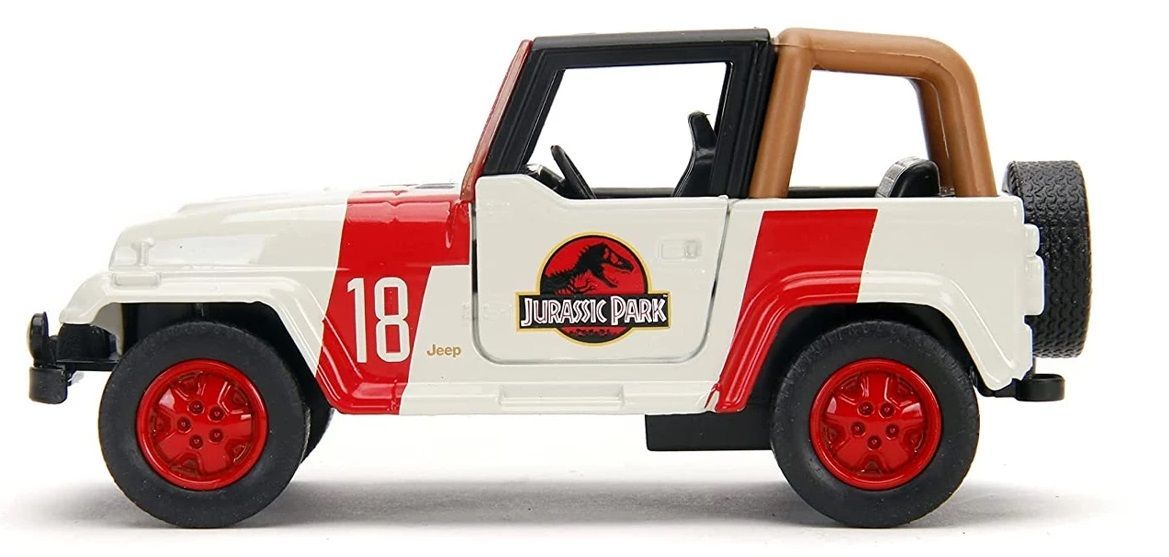 JURASSIC WORLD MASINUTA METALICA JEEP WRANGLER SCARA 1 LA 32