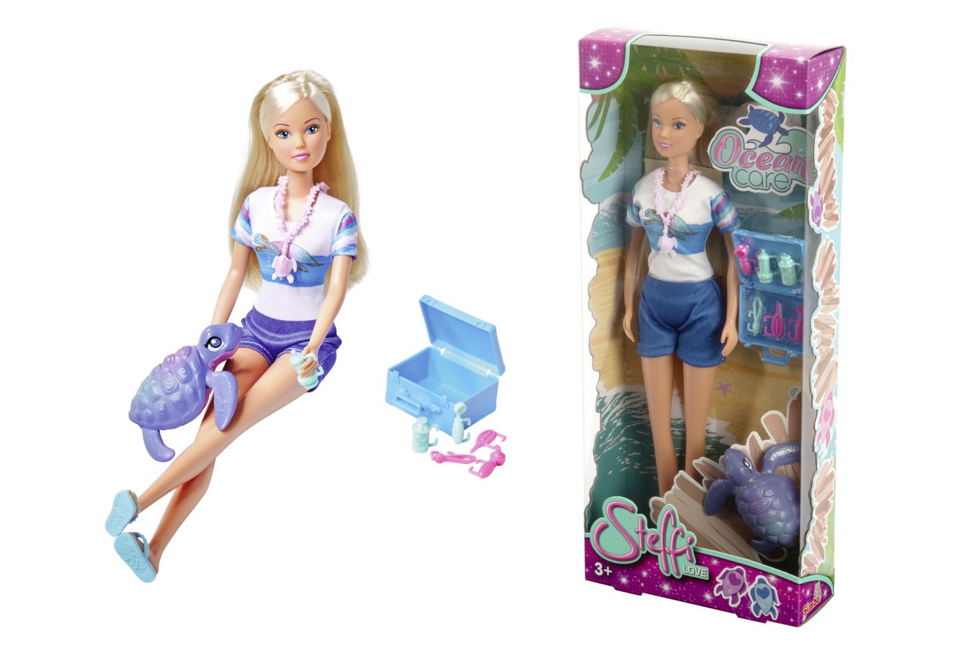 Papusa Steffi Love medic veterinar pentru animale marine, 29 cm