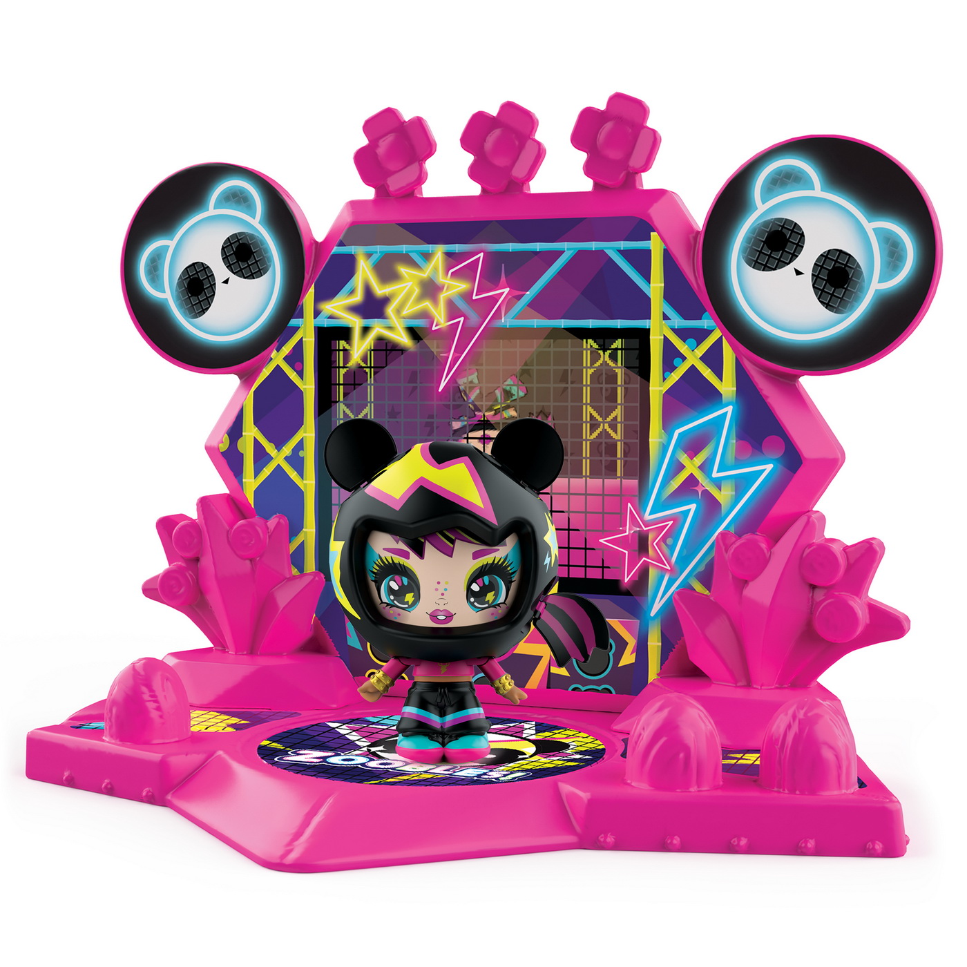 Figurina Zoobles Z-Girlz Panda transformabila cu Happitat, 5+