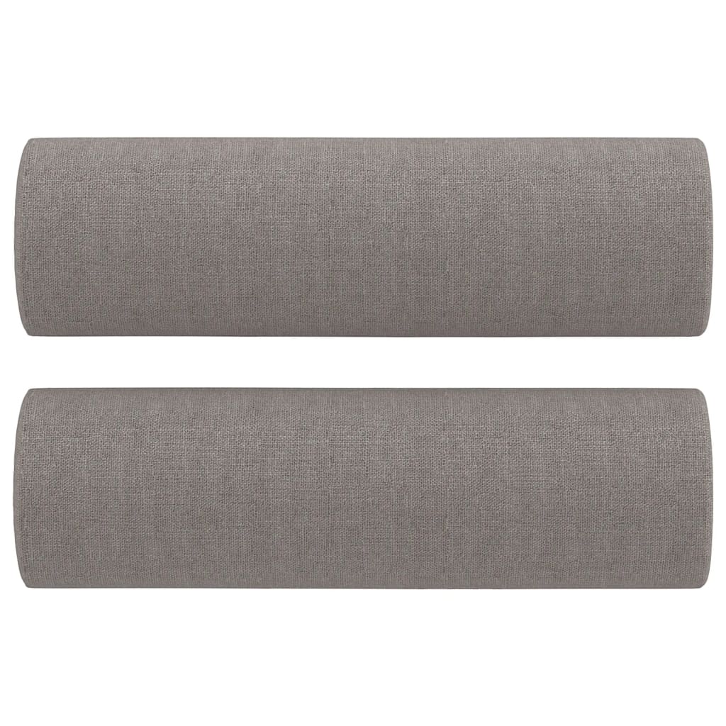 Set de canapele cu perne, 3 piese, gri taupe, textil GartenMobel Dekor