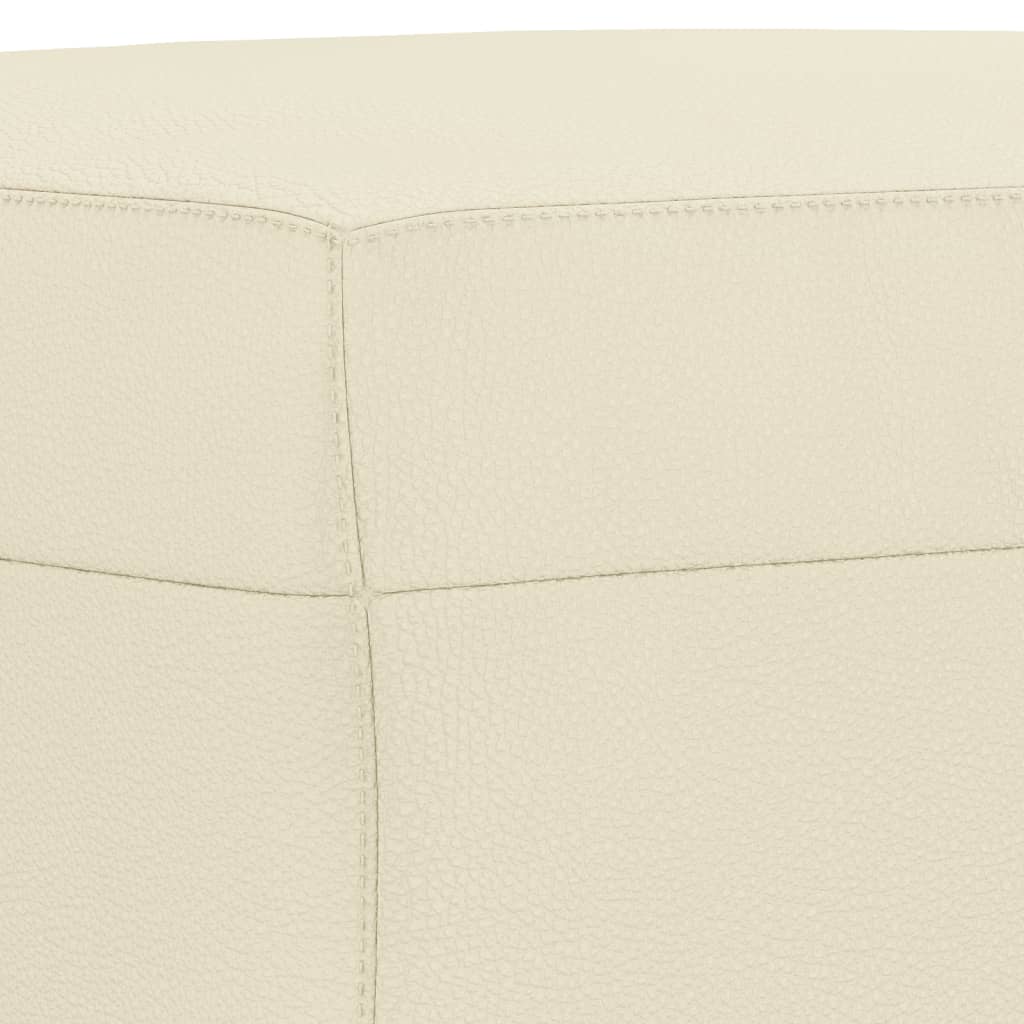 Set de canapele cu perne, 4 piese, crem, piele ecologică GartenMobel Dekor