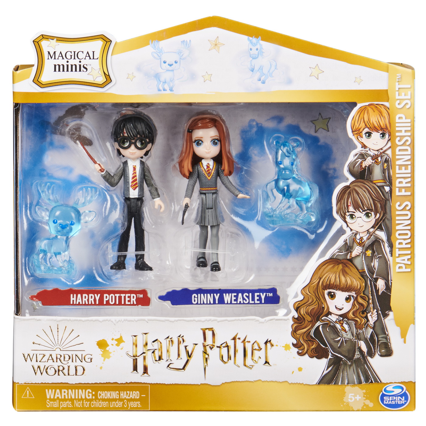 Set 2 figurine Harry Potter si Ginny Weasley Magical Minis 7,5 cm