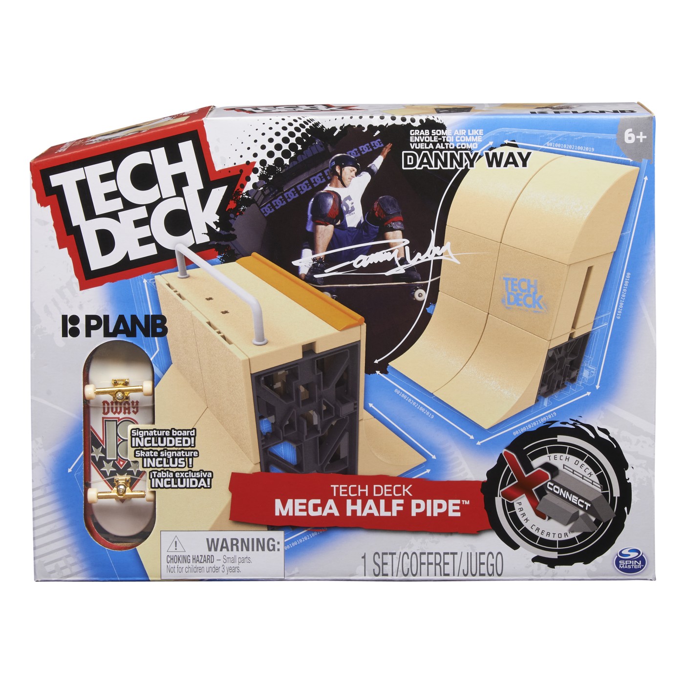 Rampa Tech Deck Mega Half Pipe Danny Way cu fingerboard inclus