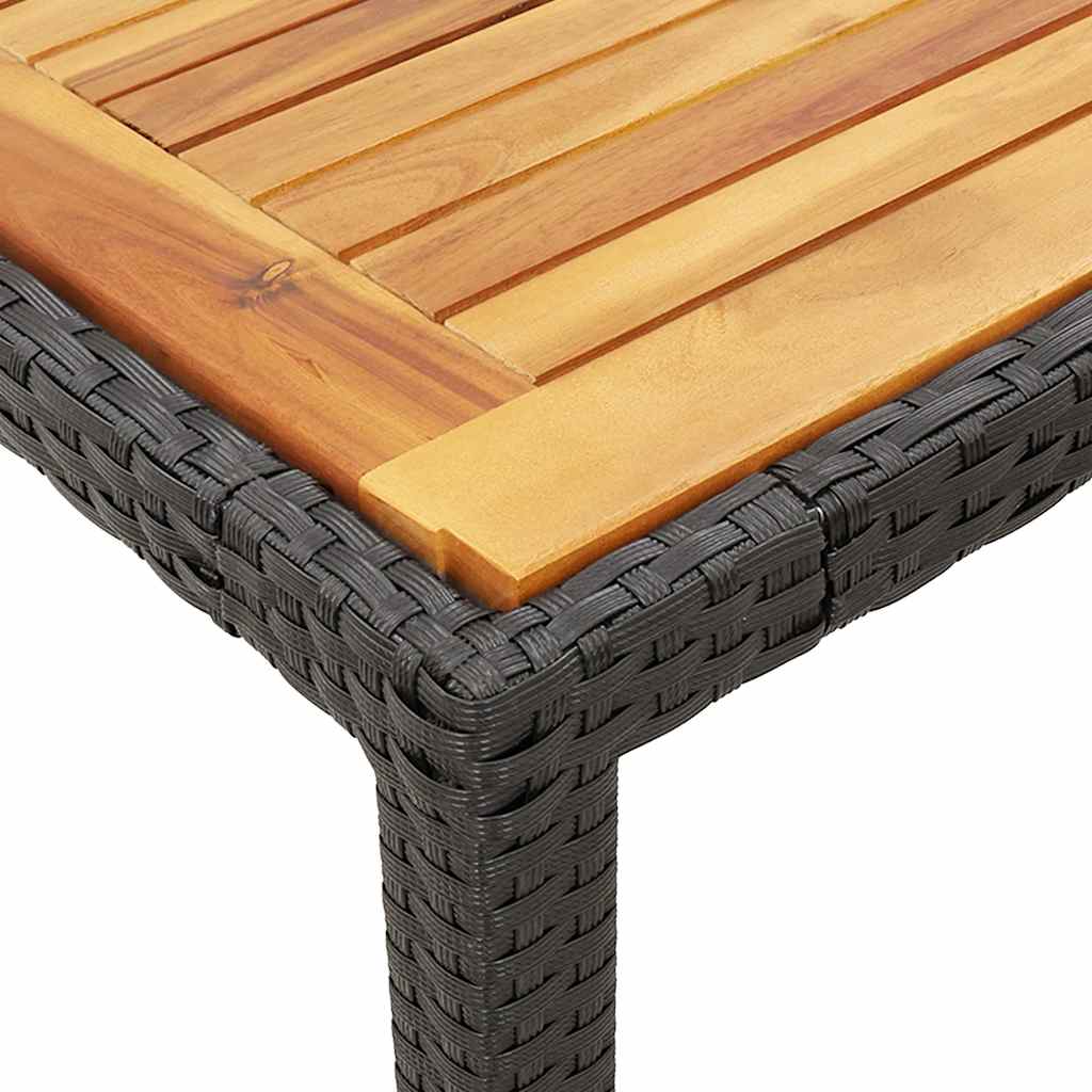 Set mobilier de grădină cu perne, 7 piese, negru, poliratan GartenMobel Dekor