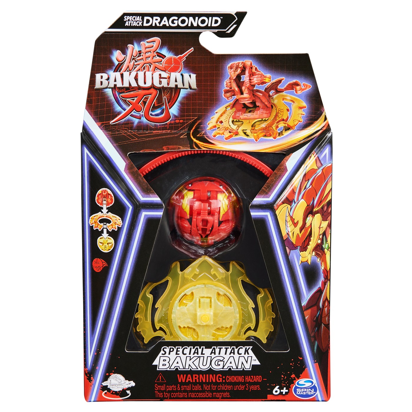 Bakugan Special Attack Dragonoid, set de lupta cu lansator si cartonas