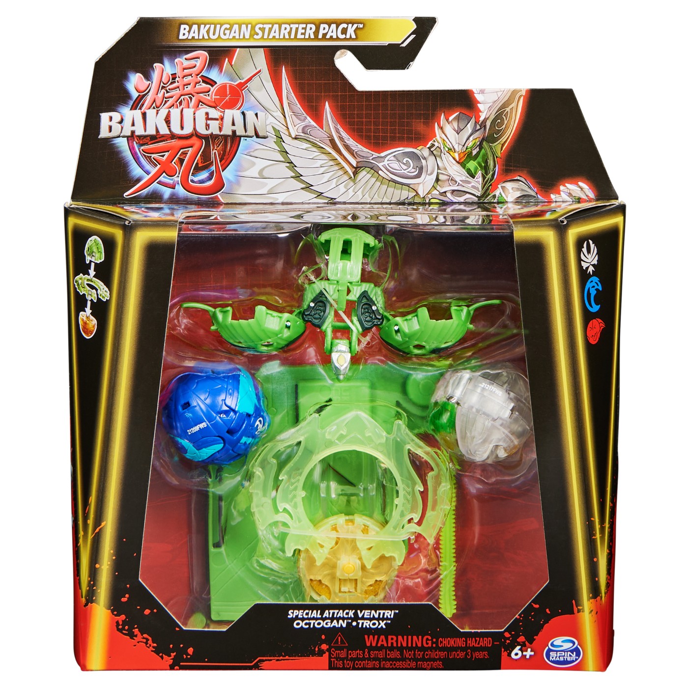 Set Bakugan Starter Pack Ventri, Octogan si Trox cu atac special