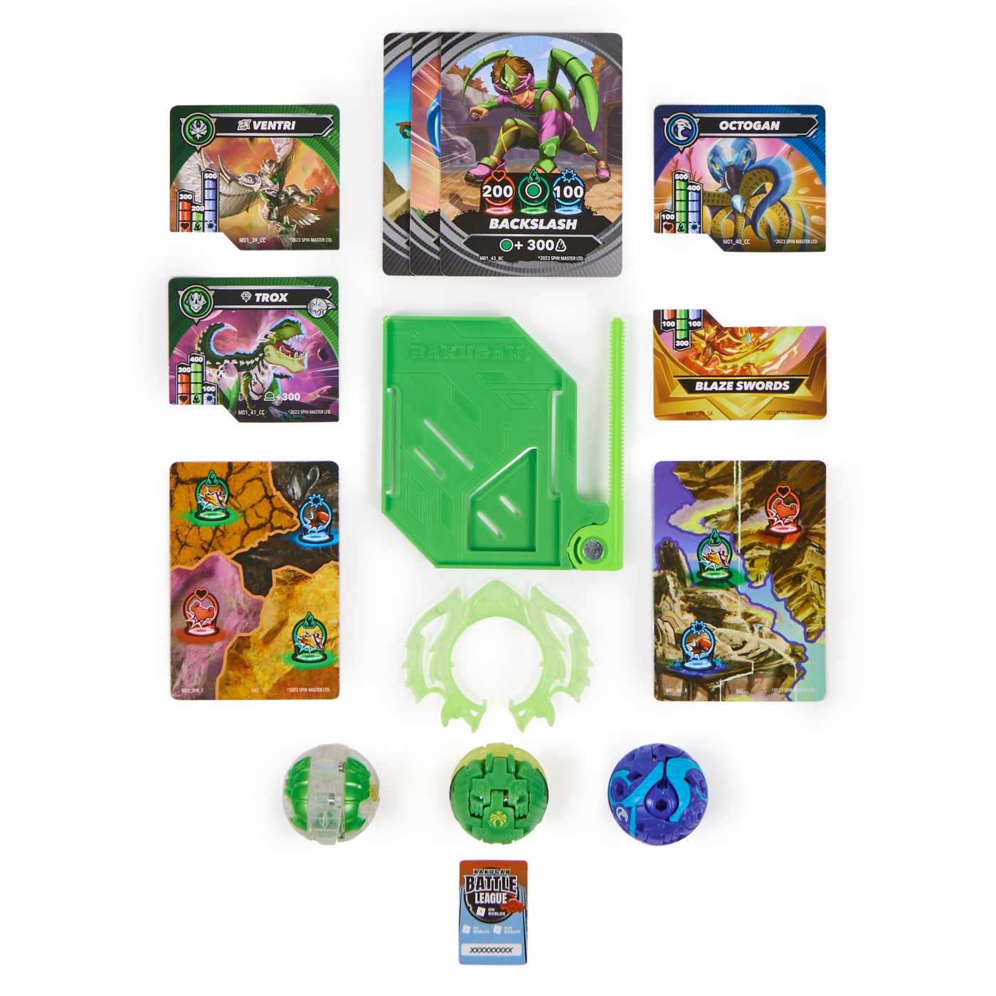 Set Bakugan Starter Pack Ventri, Octogan si Trox cu atac special