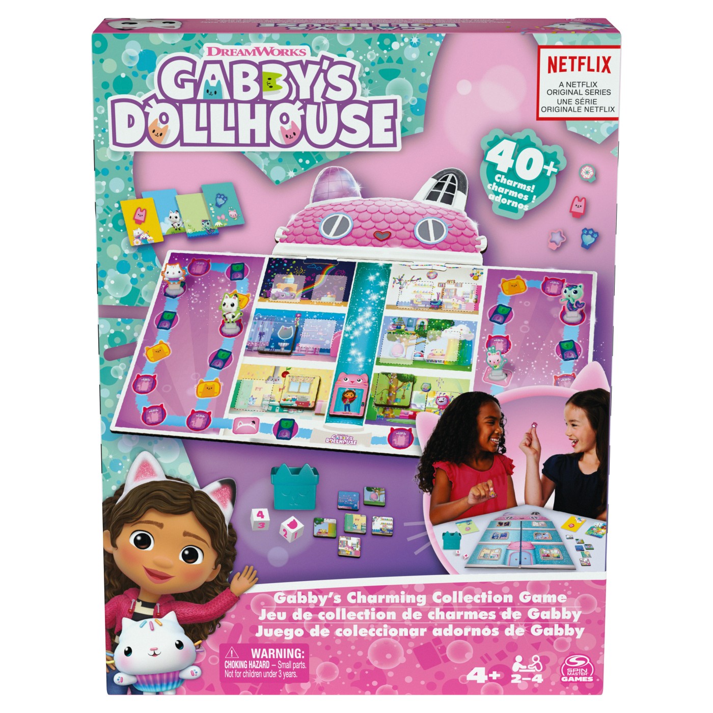 Joc de colecție Gabby's Dollhouse cu farmece, 2-4 jucători, 4+ ani