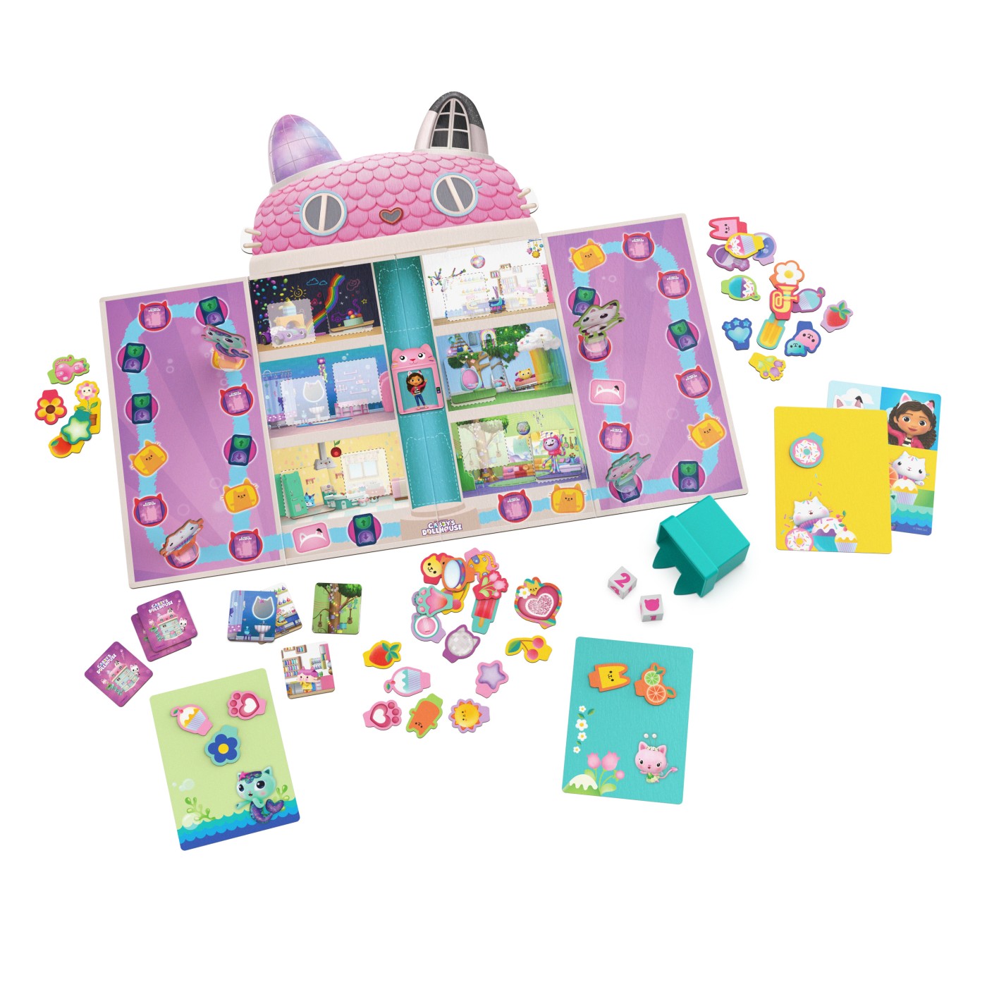Joc de colecție Gabby's Dollhouse cu farmece, 2-4 jucători, 4+ ani