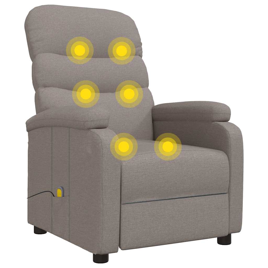 Scaun de masaj, taupe, țesătură GartenMobel Dekor