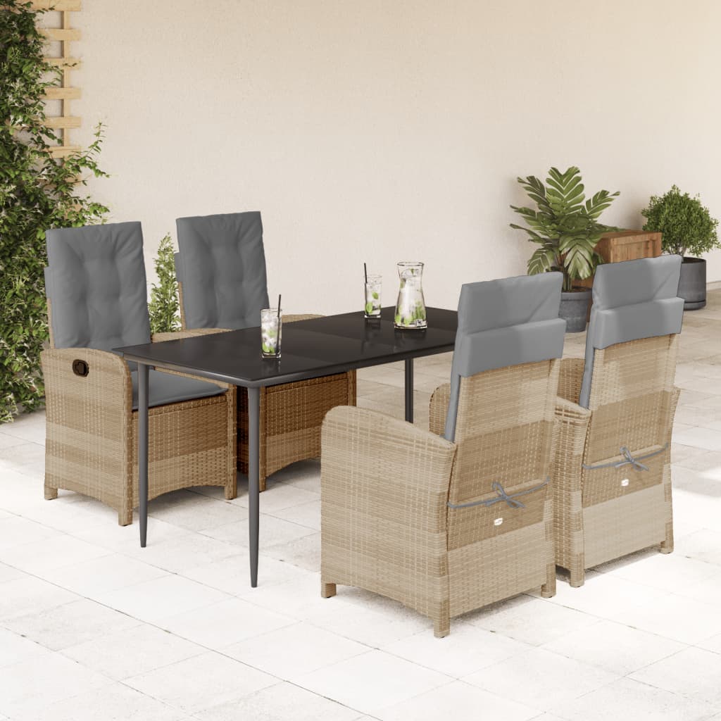 Set mobilier pentru grădină, 5 piese, cu perne, bej, poliratan GartenMobel Dekor
