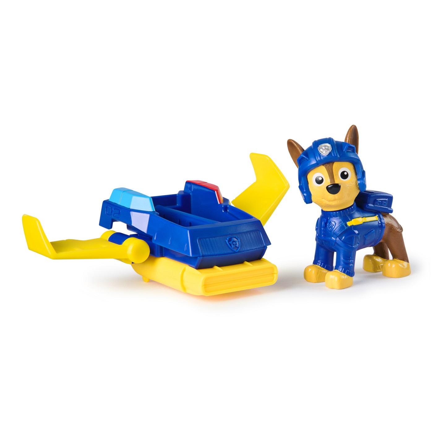 PATRULA CATELUSILOR ACTION PUPS SET VEHICUL DE SALVARE HOVERBOARD SI FIGURINA CHASE 5 CM