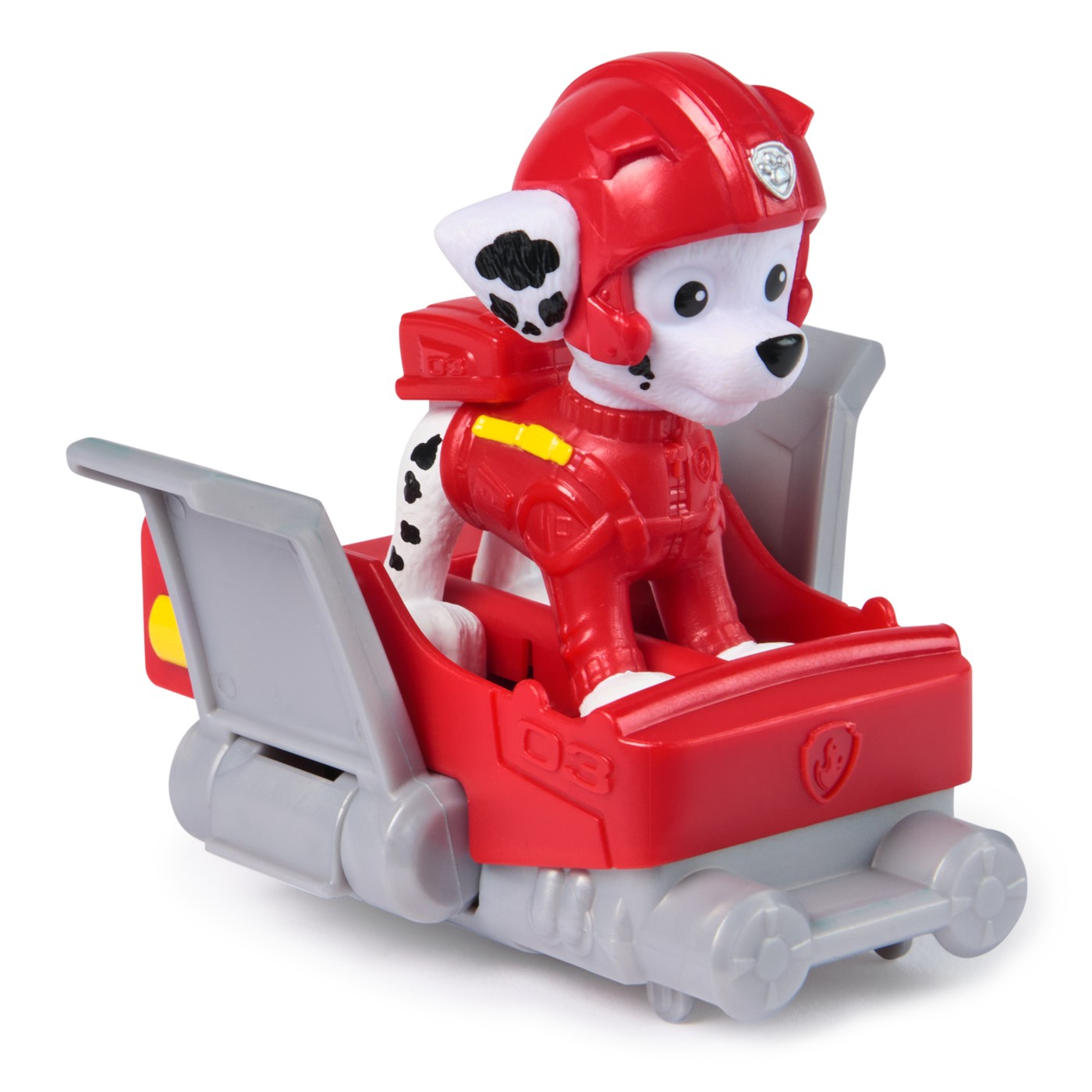 PATRULA CATELUSILOR ACTION PUPS SET VEHICUL DE SALVARE HOVERBOARD SI FIGURINA MARSHALL 5 CM