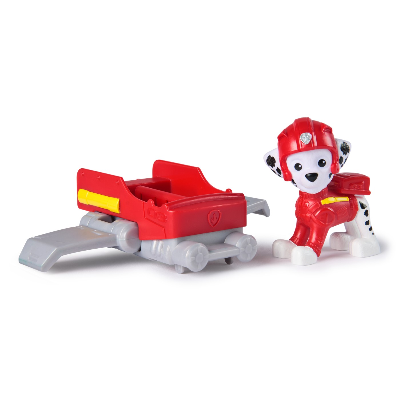 PATRULA CATELUSILOR ACTION PUPS SET VEHICUL DE SALVARE HOVERBOARD SI FIGURINA MARSHALL 5 CM