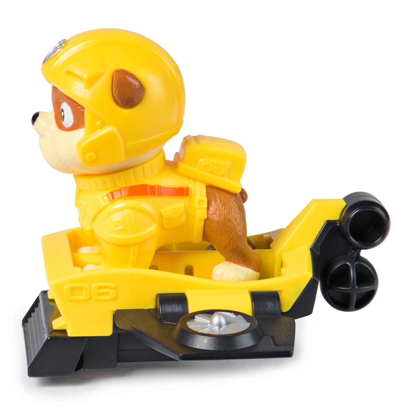 PATRULA CATELUSILOR ACTION PUPS SET VEHICUL DE SALVARE HOVERBOARD SI FIGURINA RUBBLE 5 CM