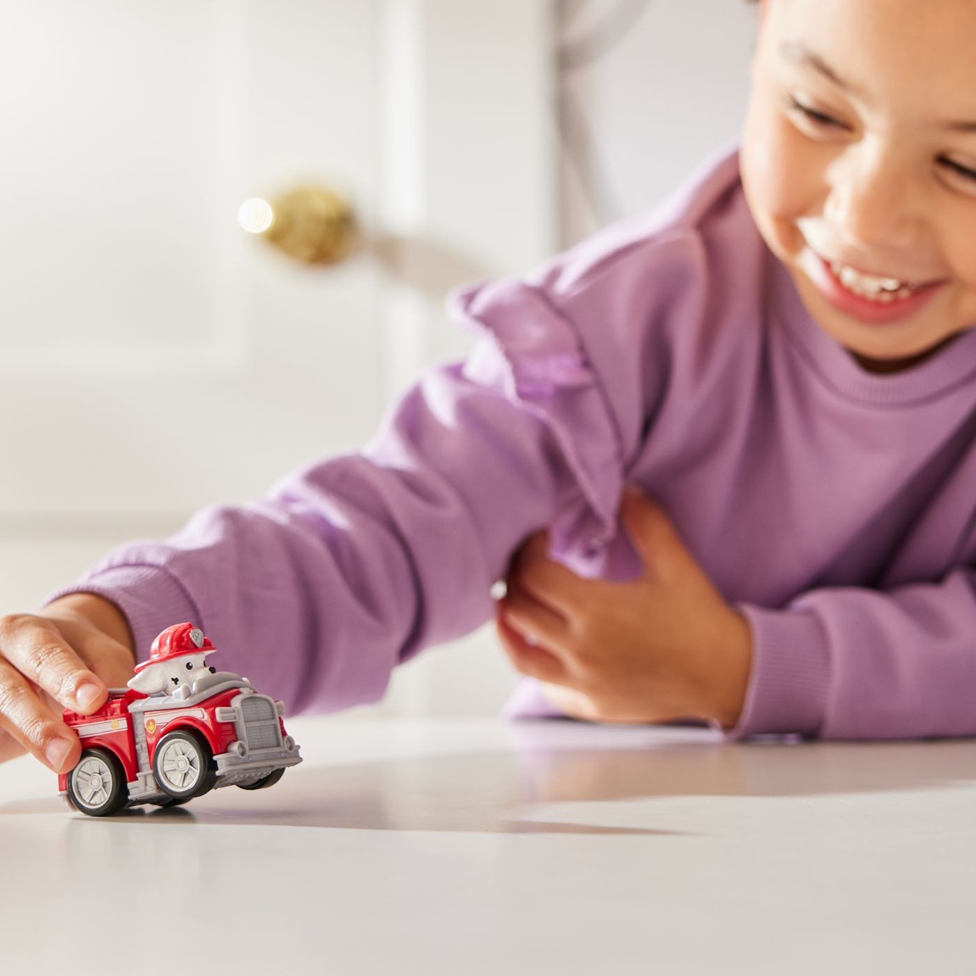 PATRULA CATELUSILOR PUP SQUAD RACERS VEHICUL CU FIGURINA MARSHALL