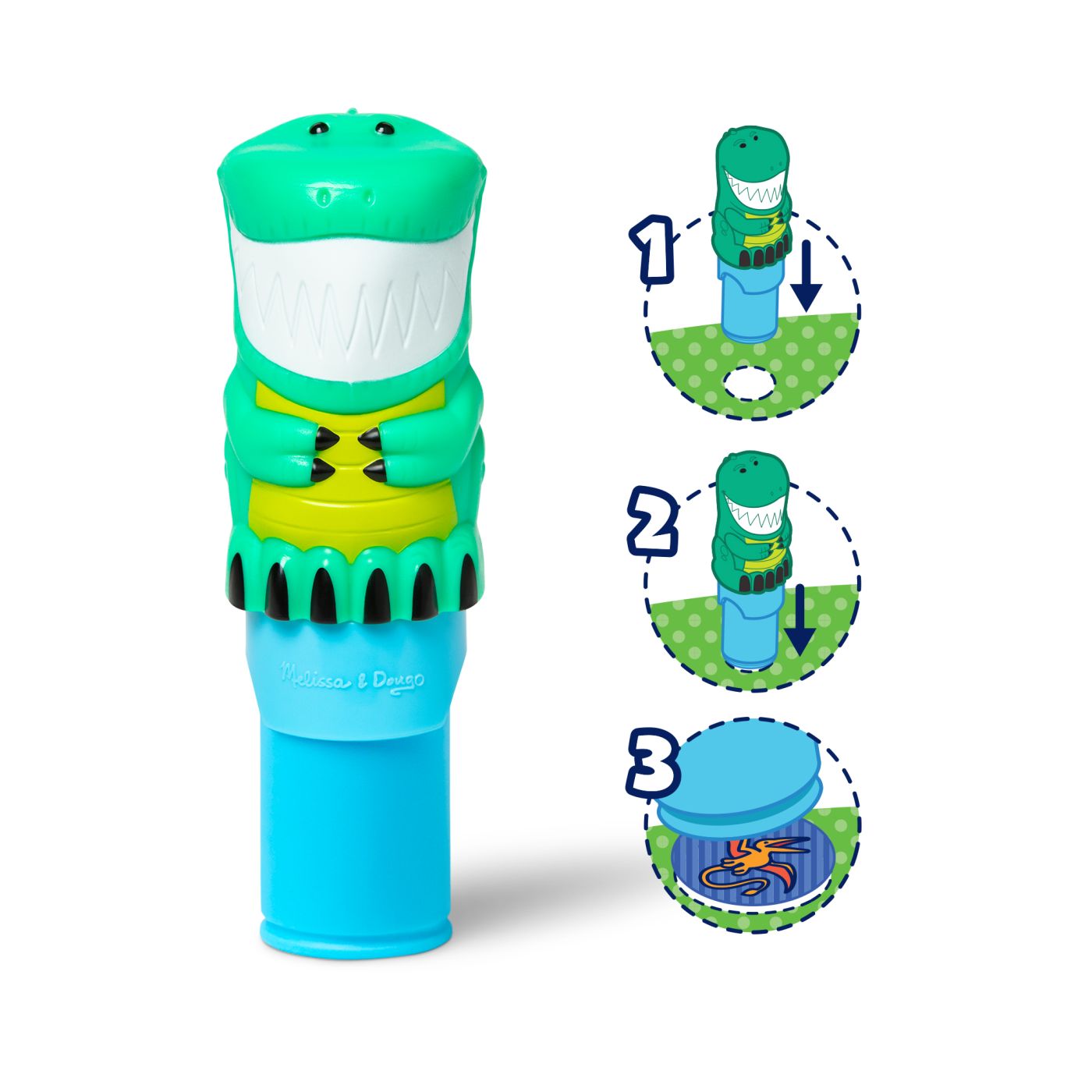 MELISSA AND DOUG STICKER WOW SET DE JOACA AUTOCOLANTE SI STAMPILA REINCARCABILA DINOZAUR