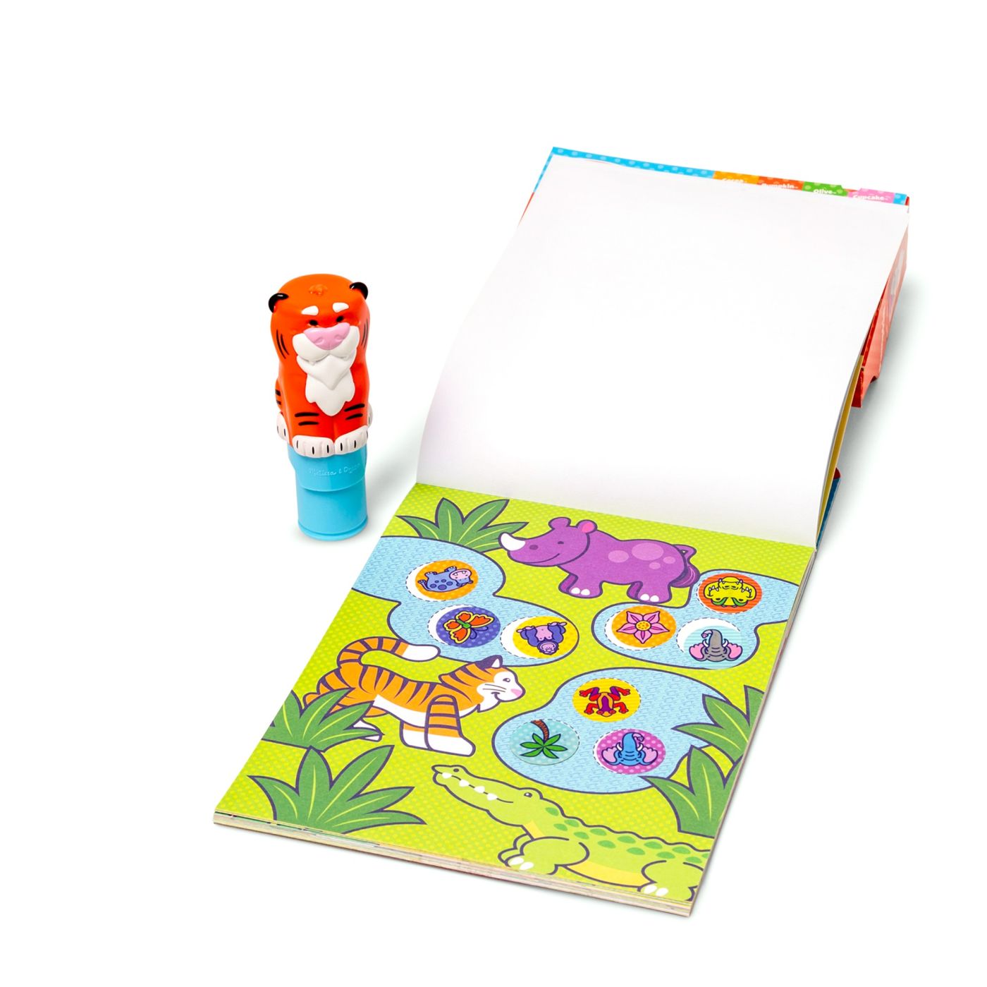 MELISSA AND DOUG STICKER WOW SET DE JOACA AUTOCOLANTE SI STAMPILA REINCARCABILA TIGRU
