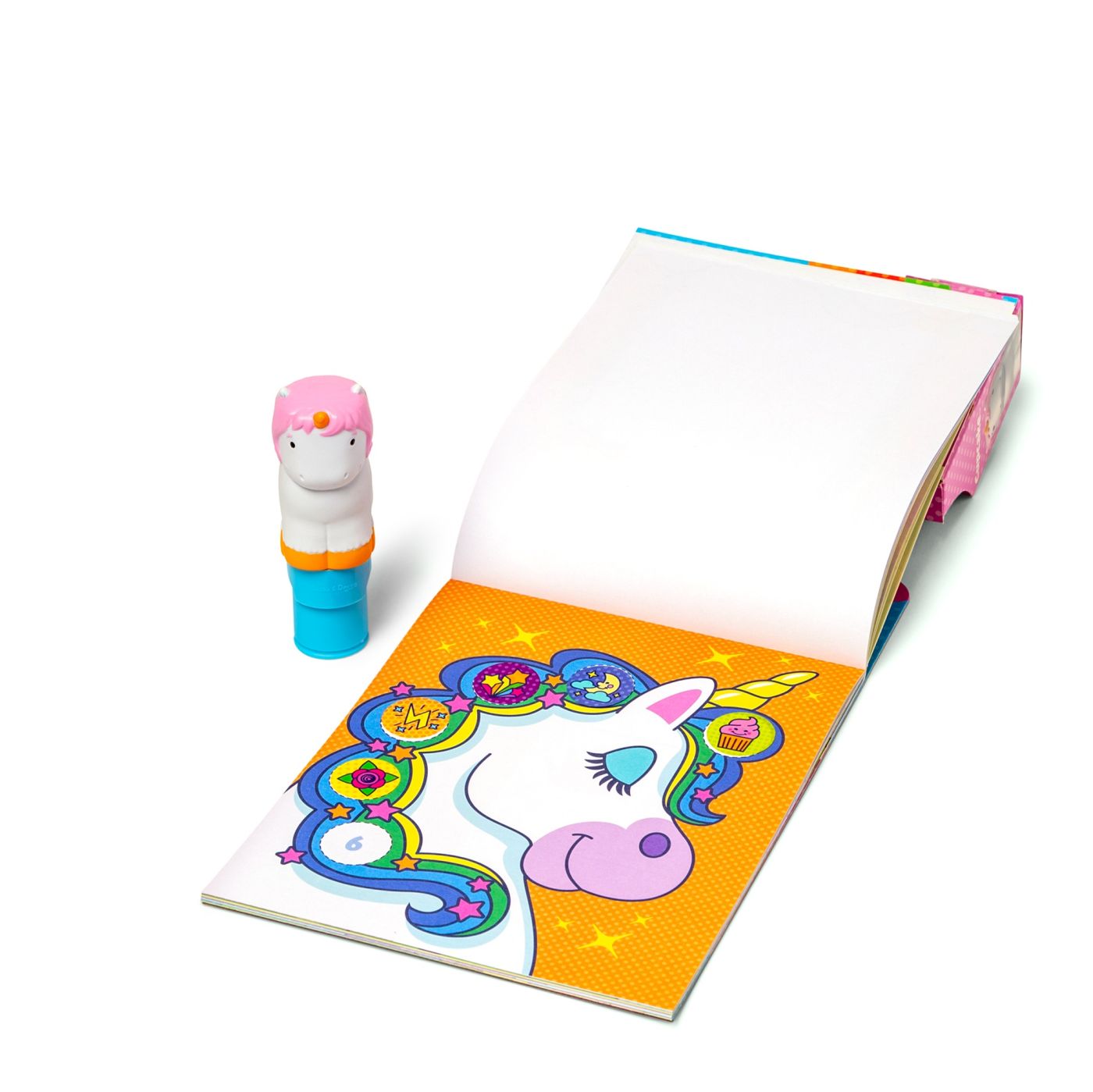 MELISSA AND DOUG STICKER WOW SET DE JOACA AUTOCOLANTE SI STAMPILA REINCARCABILA UNICORN