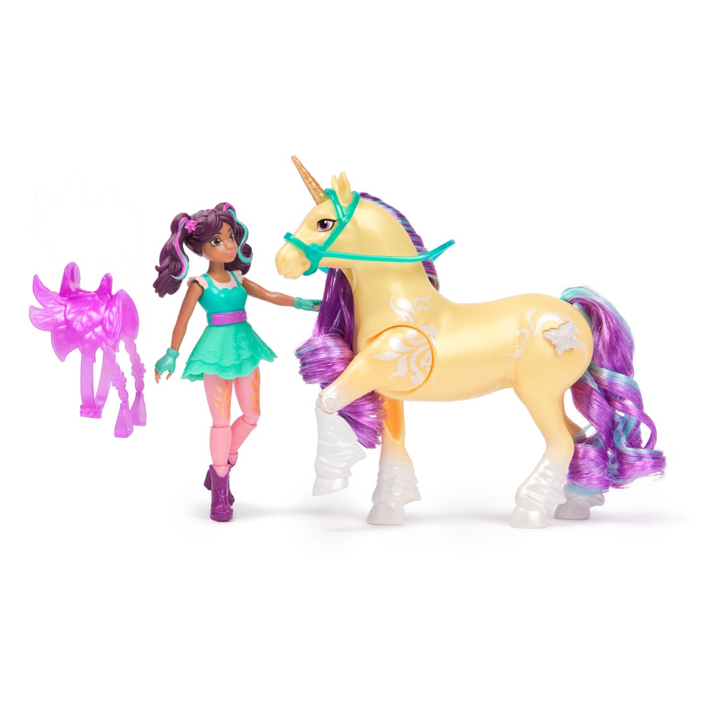 UNICORN ACADEMY SET PAPUSA AVA SI UNICORNUL LEAF PLANTA MAGICA