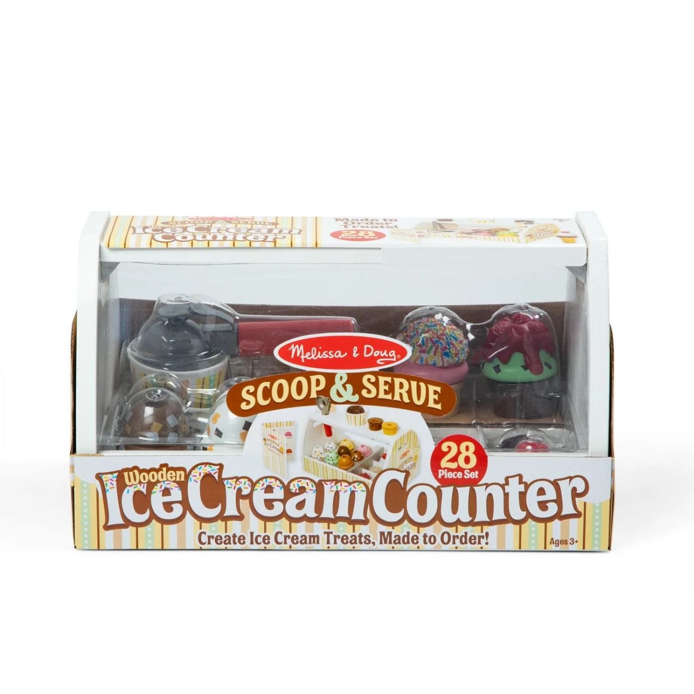 MELISSA AND DOUG SCOOP AND SERVE SET DE JOACA DIN LEMN TEJGHEAUA CU INGHETATA