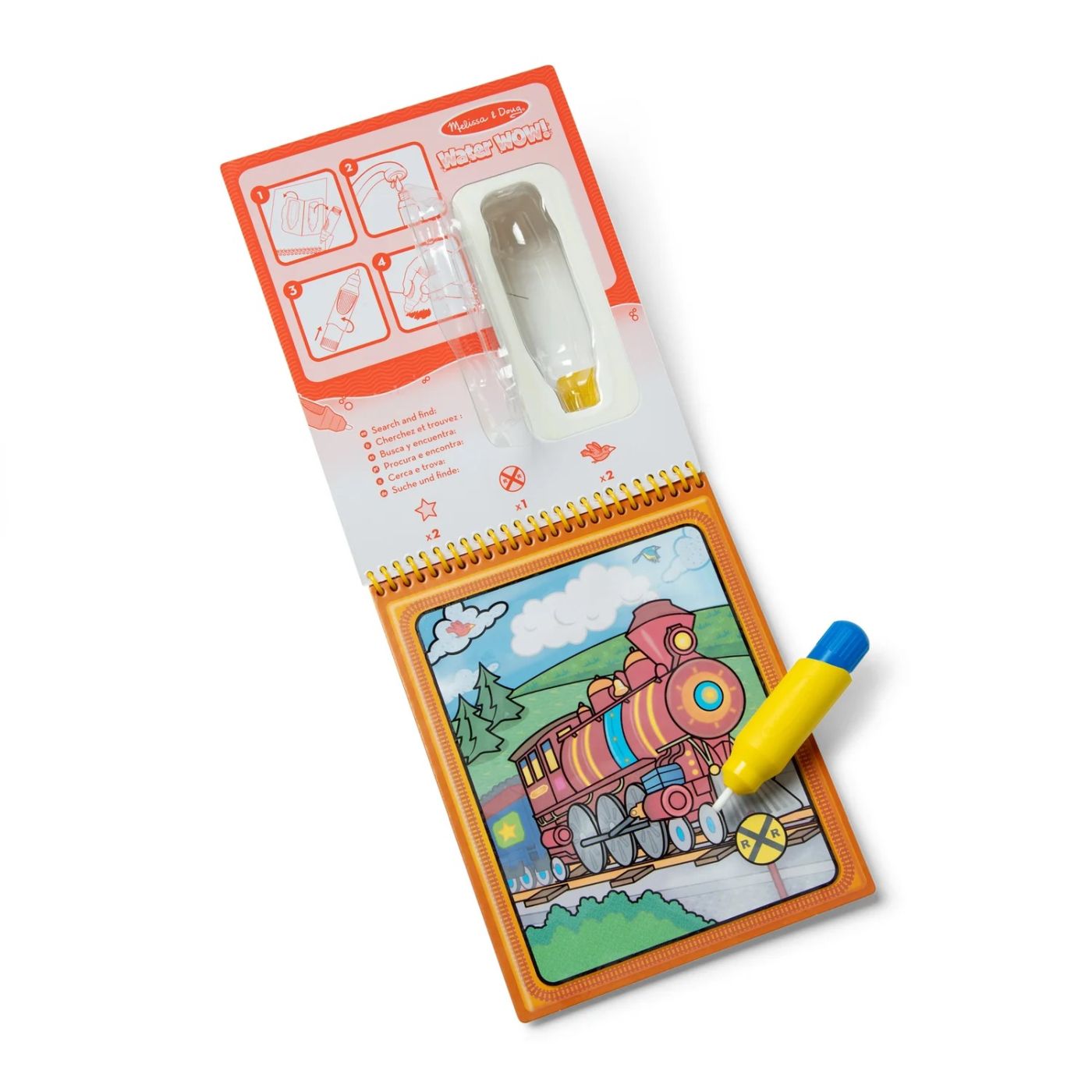 MELISSA AND DOUG WATER WOW CARTE DE COLORAT VEHICULE REUTILIZABILA CU APA