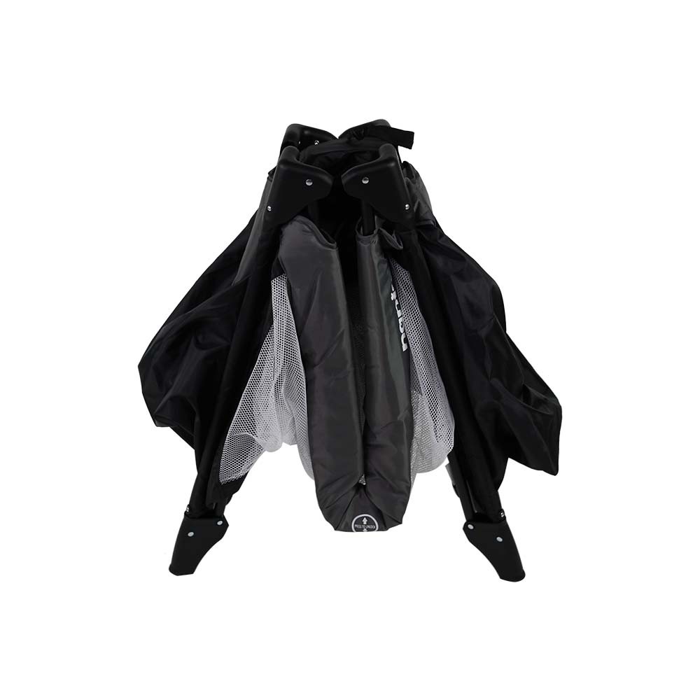 Pat de voiaj pliabil Nania Soda cu 2 niveluri, gri, 0-3 ani