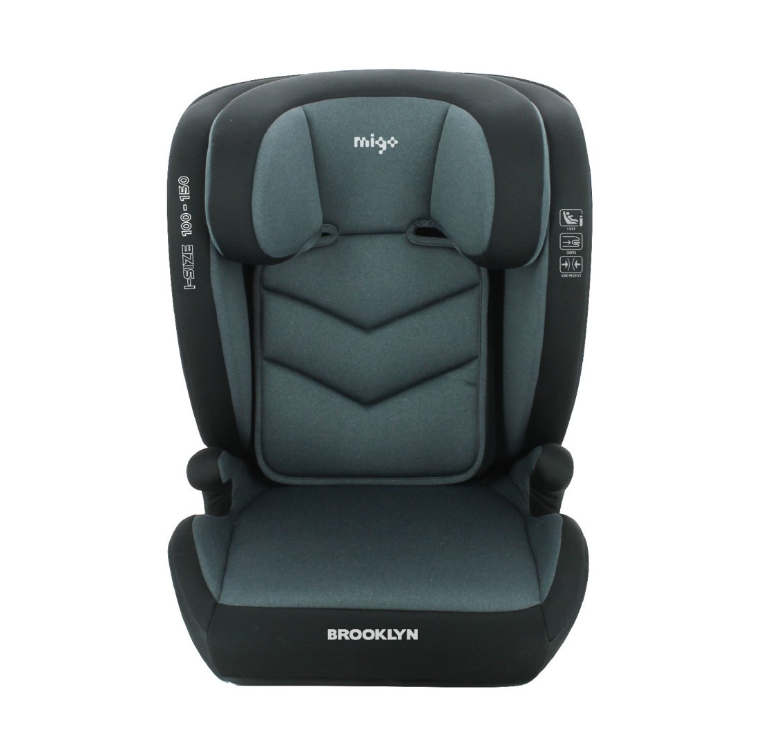 Scaun auto Migo Brooklyn i-Size 100-150 cm, gri, cu ISOFIX