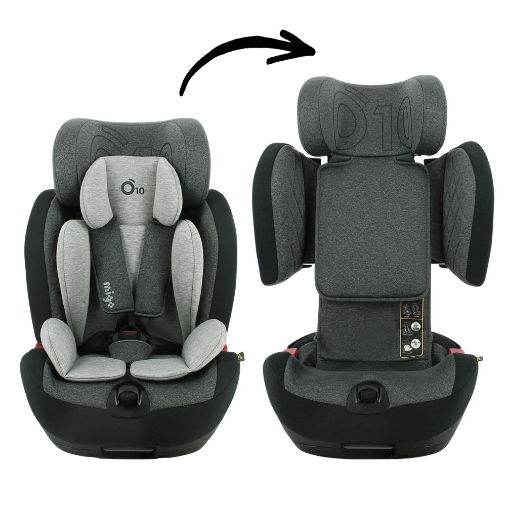 Scaun auto copii Migo Nado O10 9-36 kg, Isofix, Black Stone