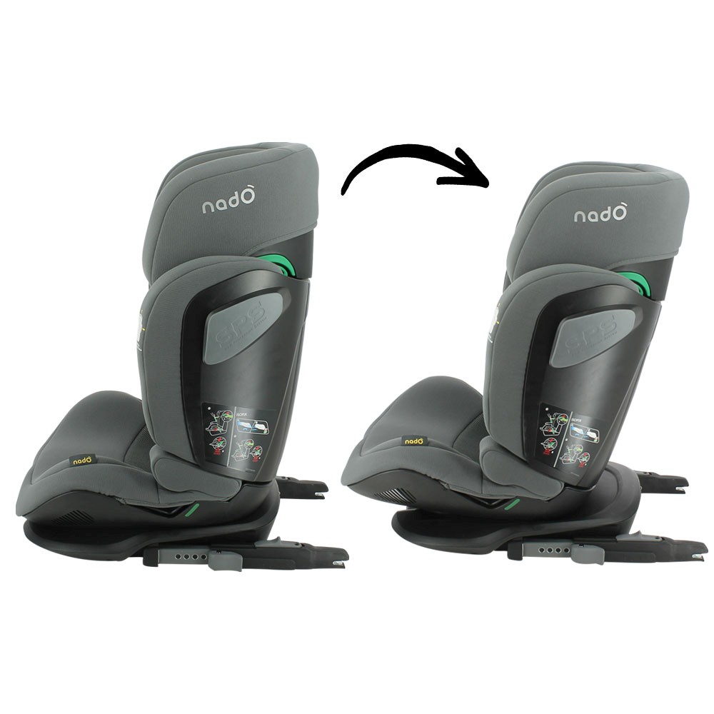 Scaun auto copii Nado O11 i-Size 100-150 cm, ISOFIX, gri