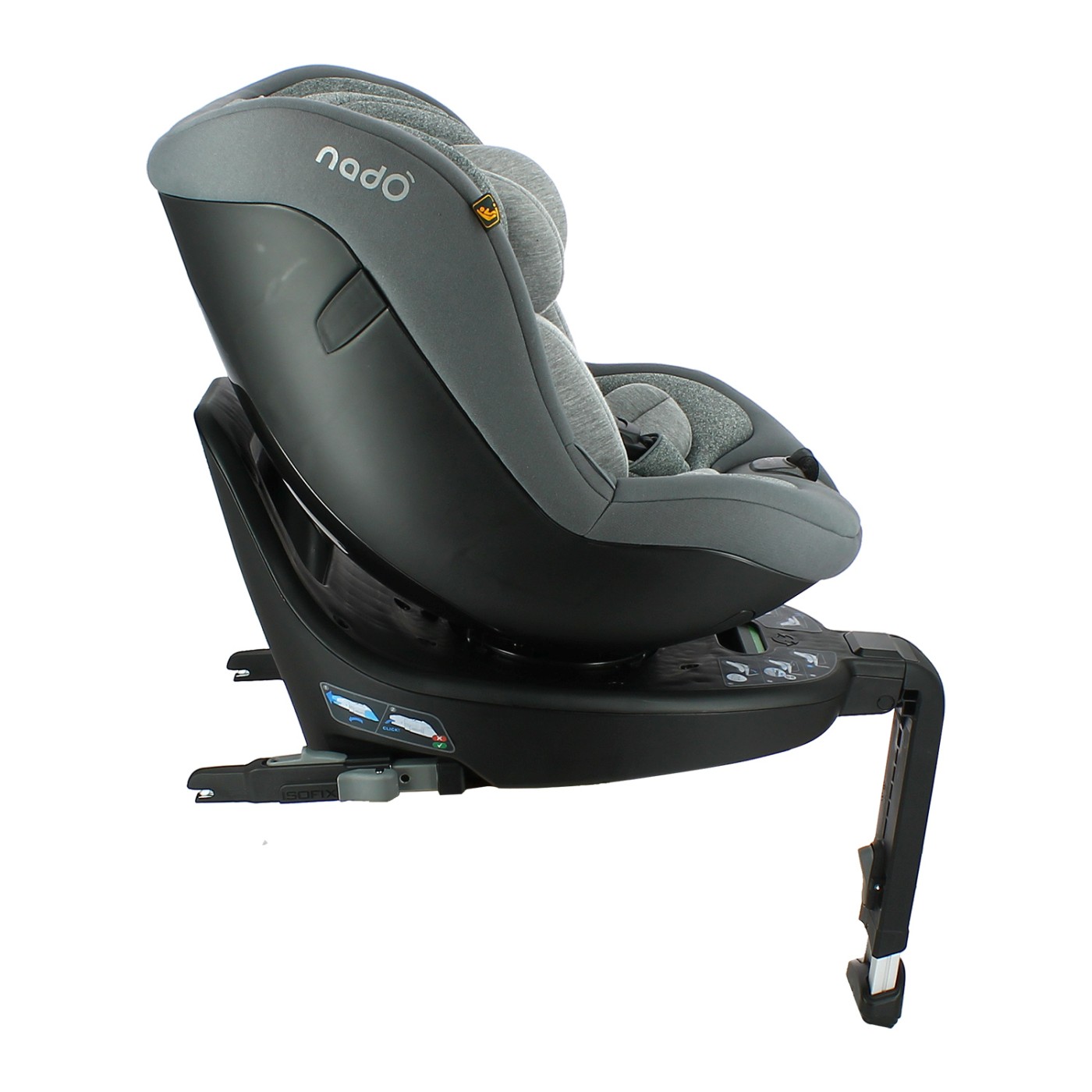 Scaun auto copii i-Size Nado O3 40-105 cm, rotativ 360°, gri