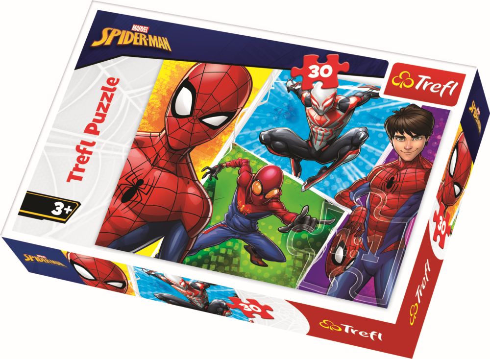 Puzzle Trefl Spider-Man si Miguel, 30 piese, pentru copii 3+