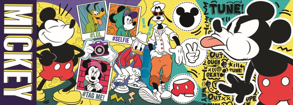 Puzzle panorama Trefl 500 piese cu Mickey Mouse legendar, multicolor