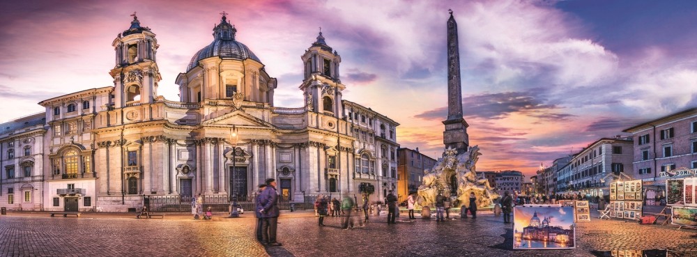 PUZZLE TREFL 500 PANORAMA PIATA NAVONA DIN ROMA