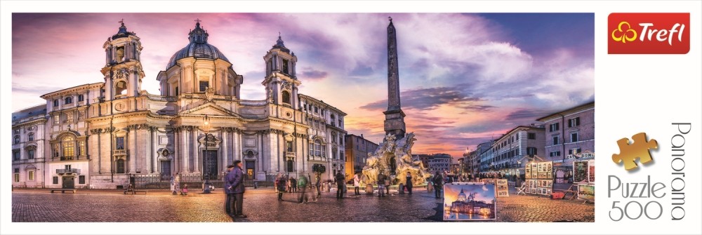 PUZZLE TREFL 500 PANORAMA PIATA NAVONA DIN ROMA