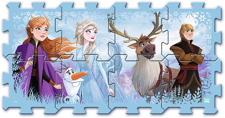 Puzzle din spuma Trefl Frozen 2, 8 piese mari, covor de joaca 2+