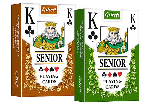 Carti de joc Trefl 55 Classic Senior, pachet clasic multicolor
