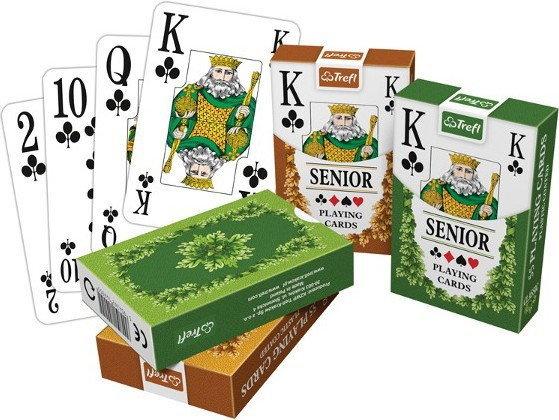 Carti de joc Trefl 55 Classic Senior, pachet clasic multicolor